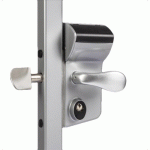 SERRURE À CODE MÉCANIQUE PORTAIL COULISSANT - PROFIL 60 MM - LLKZ ARGENT LOCINOX