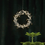 STAR TRADING COURONNE LED CURLY, BLANC CHAUD, Ø 30 CM