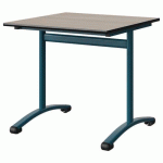TABLE MALIBU 80X80 T6 DL STRA ANTIB ACACIA/NOIR BLEU 5025 - MANUTAN EXPERT