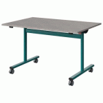 TABLE MALIBU RAB. 120X80 T5 DL STRA ABS BÉTON F186/BLEU 5018