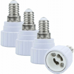 4X DOUILLE DE LAMP ADAPTATEUR E14 À GU10 EN BLANC - JEU DE 4 REFORMATAGE CONVERTISSEURS POUR POUR AMPOULES LED