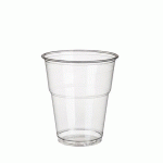 70 TASSES DE BOISSON FROIDE PAPSTAR, PLA, « PURE », 0,3 L, Ø 9,5 CM X HAUTEUR : 11 CM LIMPIDE AVEC BORD EN MOUSSE