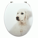 ABATTANT WC - MDF - CHARNIÈRES INOX - DOG NAING - BEIGE MSV