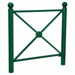 BARRIÈRE PROVINCE ROSACE 1.07 M BOULE - ZINC VERT 6005 - PROCITY