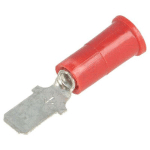 CONNECTEUR PLAT 4.8MM 0.5MM MALE ROUGE X2 - ROUGE