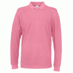 COTTOVER POLO PIQUE MANCHES LONGUES HOMME - CERTIFIÉ GOTS ROSE - TAILLE XXXXL
