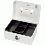 LOT DE 3 - CAISSE À MONNAIE AVEC FENTE TIRELIRE, BLANC
