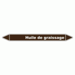 LOT DE 3 - MARQUEUR TUYAUTERIE - HUILE DE GRAISSAGE - VINYLE LAMINÉ 355 X 37 MM