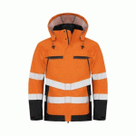 PROJOB 6440 PARKA PRIO HV - EN ISO 20471 CLASSE 3 / EN 343 CLASSE 3/3 ORANGE/NOIR - TAILLE S