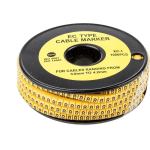 RS PRO - REPÈRE CÂBLE , Ø CÂBLE 3 4.2MM, TEXTE : 8, NOIR SUR JAUNE ( PRIX POUR BOBINE DE 1000 )