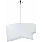 LICHT-ERLEBNISSE - SUSPENSION BLANCHE TISSU ROND Ø45CM MODERNE - ARGENT, BLANC