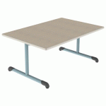 TABLE BANDANA 120X80 T2 DL STRAT POLY. ÉRABLE G. BEIGE/LAGON - MOBIDECOR