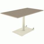 TABLE MANO MOB 140X80 T6 STRA ABS CHÊNE BORDALINO/BEIGE 1013 - MOBIDECOR