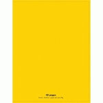CAHIER ECO - PIQUE - COUVERTURE POLYPRO - 48 PAGES - 24 X 32 CM - 90G - GRANDS CARREAUX - JAUNE