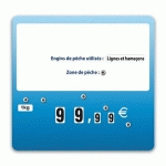 ETIQUETTES TRAD'ETIQ BLEU CIEL POISSON XL À  ROUES