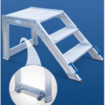 MARCHEPIED ROULANT EN ALUMINIUM GRANDE PLATEFORME 45°