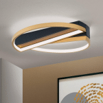 ORION PLAFONNIER LED OLGA, NOIR/DORÉ