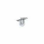 ROULETTE POLYAMIDE BLANC FIXE À PLATINE D125MM - AVL - 590823O