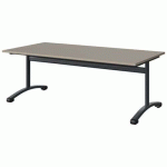 TABLE MALIBU 160X80 T3 DL STRA ABS GRIS U727/GRIS 7016