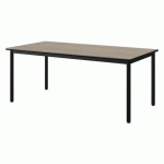 TABLE MALIBU 160X80 T4 4P ST ANTIB CHÊNE 1146/NOIR NOIR 9005