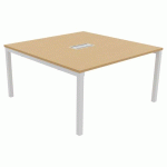 TABLE RÉUNION ASTRO ARCHE 140 X 143 HÊTRE /BLANC - BURONOMIC