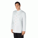 VESTE COREANA HOMME AVEC BOUTONS BRODÉS BLANC 100% POLYESTER
