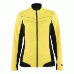 VESTE MICROPOLAIRE FEMME JAUNE FLUORESCENT/NOIR TAILLE L - BLAKLADER
