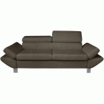 CANAPÉ VÉRONA 3 PLACES TISSU POLYESTER CHINÉ TAUPE - MMP