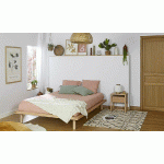 PACK LIT SAVO + MATELAS  BOIS NATUREL 140X200 CM/OPT:MATELAS HAVEL HD
