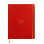 RHODIARAMA CAHIER SOUPLE A4+ 160 PAGES LIGNÉ PAPIER IVOIRE 90G - COQUELICOT