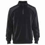 SWEAT COL CAMIONNEUR BICOLORE NOIR/GRIS FONCÉ TAILLE XL - BLAKLADER