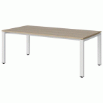 TABLE MALIBU 160X80 T3 SOUDÉ STRA ABS CHÊNE 1146/BLC 9016