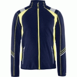 VESTE MICROPOLAIRE MARINE/JAUNE FLUORESCENT TAILLE XXL - BLAKLADER