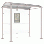 ABRI BUS VOÛTE 2.50 M SANS BARDAGES LATÉRAUX - GRIS 7044 - PROCITY