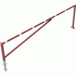 BARRIÈRE À BÉTONNER BLOCAGE TRIANGULAIRE-4500 MM-ROUGE/BLANC - SCHAKE