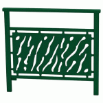 BARRIÈRE VENISE 1 M STRUCTURE TÔLE DÉCOUPÉE - ZINC VERT 6005 - PROCITY