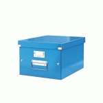 BOÎTE DE RANGEMENT CARTON LEITZ CLICK&STORE WOW H 20 X L 28 X P 36,8 CM BLEUE