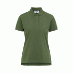 COTTOVER POLO MANCHES COURTES FEMME - CERTIFIÉ GOTS VERT FONCÉ - TAILLE S