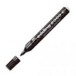 EDDING MARQUEUR PERMANENT POINTE OGIVE ENCRE INDÉLIBILE NOIRE SANS SOLVANT 2000