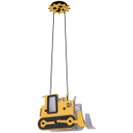 LAMPE DE CHAMBRE D'ENFANT LED LAMPE SUSPENDUE PELLE SUR CHENILLES LAMPE SUSPENDUE BULLDOZER SUSPENSION NOIR JAUNE