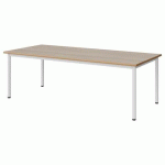 TABLE MALIBU 180X80 T3 4P STRA ALAISÉ ACACIA/BLC 9016