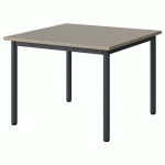 TABLE MALIBU 80X80CM T3 4P STRA ABS GRIS U727/GRIS 7016