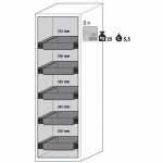 ARMOIRE SÉCURITÉ S-PHOENIX-90 S90.196.060.075.FDASR GRIS - ASECOS