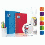 CAHIER OXFORD OPENFLEX A SPIRALES - 24X32 CM - 100 PAGES SEYES - COUVERTURE POLYPRO - INDECHIRABLE - OUVERTURE 360°
