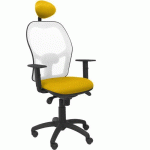 CHAISE JORQUERA AVEC APPUI-TÊTE BLANC/JAUNE - PIQUERAS Y CRESPO