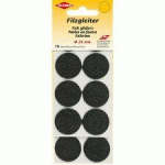 LOT DE 13 - PATINS EN FEUTRE, DIAMÈTRE : 22 MM, NOIR