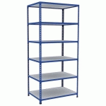 RAYONNAGE D'ARCHIVES RAPID 2 1980X915X610 6 TAB METAL BLEU