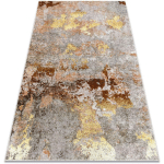 TAPIS LAVABLE MIRO 51463.802 ABSTRACTION ANTIDÉRAPANT - GRIS / OR MULTICOLOUR 200X290 CM