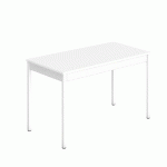 TABLE DE BUREAU MULTI-USAGE ÉCO L 120 X P 60 CM PLATEAU BLANC PIÈTEMENT BLANC