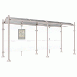 ABRI BUS PROVINCE 5 M SANS BARDAGES LATÉRAUX INOX GRIS 7044 - PROCITY